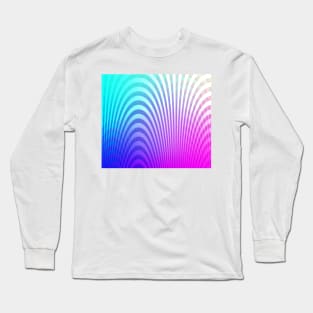 Rainbow Ombre Wave Pattern Long Sleeve T-Shirt